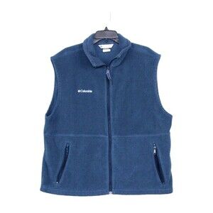 Columbia Sportswear Men’s  X Large Full Zip Fleece Navy Blue Vest